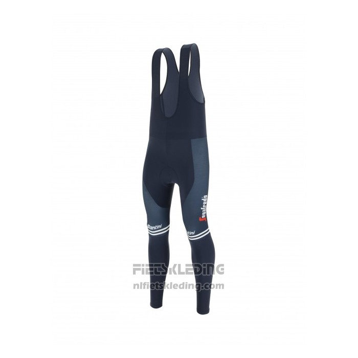 2021 Fietskleding Trek Segafredo Wit Diep Blauw Lange Mouwen en Koersbroek